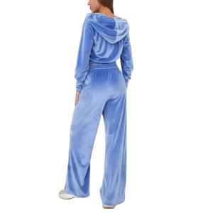 Women's High-End Velvet Fabric <b>Tracksuit</b> Breathable Adult Hoodie and Pants for Winter Ladies Brand <b>Velour</b> <b>Tracksuit</b> - Product Image 5