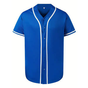 Venta Directa de Fábrica, Jersey de Béisbol Transpirable de Manga Corta, Nuevo Estilo, Ropa Deportiva para Hombre, Alta Calidad, 100% Poliéster, Secado Rápido - Product Image 1