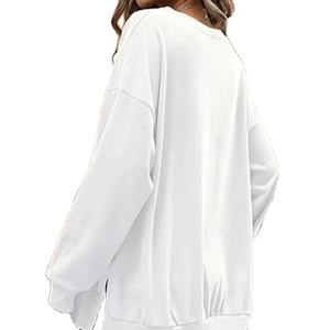 Sudadera Mujer Túnica Oversized Drop Shoulder Tops Blanco - Product Image 6