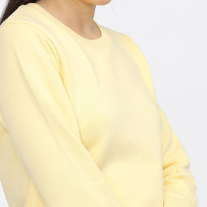 Sweat-shirt pour femme à manches longues, logo personnalisé de haute qualité, respirant, durable, vêtement décontracté uni, en vente - Product Image 2