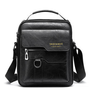 Classic Brown Leather Men Messenger <b>backpack</b> <b>student</b> Bag Waterproof Small Daypack Purse for Professional Work and Commute - Product Image 4
