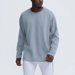 <b>Men</b> Long Sleeve T <b>Shirt</b> 100% Cotton Crew Neck Regular Fit Solid Blank Tee Breathable Casual Wear - Product Image 5