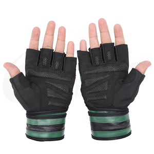 Own Newly Made Designed Non Slip PU Half Finger Lightweight Breathable Unisex <b>Weight</b> Lifting Gym <b>Gloves</b> with Buckle Closure - Product Image 2