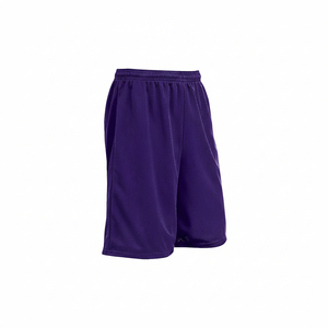 Shorts de sport en maille de couleur unie personnalisés, respirants, à séchage rapide, pour hommes, pour la salle de sport, l'entraînement et les tenues décontractées - Product Image 1