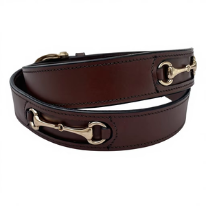 Ceinture en cuir véritable tressée à double boucle - Product Image 2