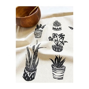 Torchons vintage farine sac toile bio tricoté coton tendance brodé plante jetable sublimé numérique torchon de cuisine - Product Image 1