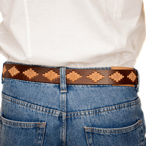 Ceinture en cuir véritable de 1,5 pouce avec logo personnalisé, sangle à cliquet, boucle à verrouillage automatique, produit personnalisable - Product Image 4
