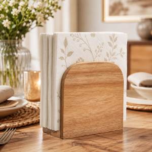 Premium Handmade Wooden Table <b>Tissue</b> Holder Decorative Napkin Stand Modern Multi-Purpose Eco-Friendly Home Kitchen Organizer - Product Image 2
