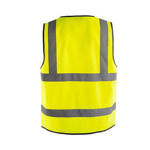 Gilet de sécurité haute visibilité jaune réfléchissant pour hommes, vêtements de travail de construction OEM, veste de sécurité haute visibilité pour ouvriers - Product Image 6