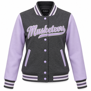 Chaqueta Varsity Corta al Por Mayor, de Alta Calidad, con Parches Bordados, Logotipo Personalizado de Béisbol, para Mujer - Product Image 6