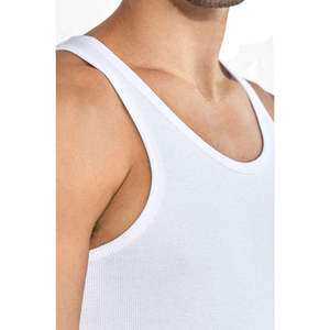 Débardeur sans manches de style actuel, sur mesure, respirant, couleur unie, en coton, grande taille, pour homme - Product Image 5