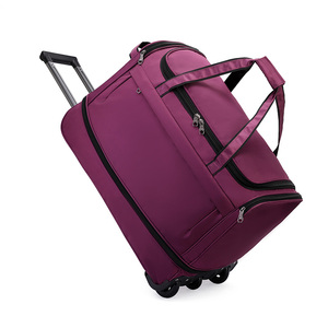 Black Rolling Travel <b>Duffle</b> <b>Bag</b> Heavy Duty <b>Wheeled</b> Luggage Carry On <b>Bag</b> - Product Image 5