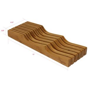 Organizzatore per coltelli in bambù da inserire nell'armadietto e sacchetti arrotolabili - Product Image 3