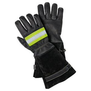 Guantes de Seguridad de Cuero Vacuno Resistentes al Calor con Protección Contra Salpicaduras de Metal Fundido Tipo A para la Lucha Contra Incendios y Soldadura MIG 41 cm - Product Image 1