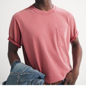 Men Washed Pocket T Shirt Cotton Vintage Loose Fit Crew Neck Short Sleeve Casual Streetwear Tee Custom OEM ODM Wholesale - Product Image 2