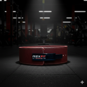 Cinturón de cuero Rexfit Sports para entrenamiento de fuerza, levantamiento de pesas y powerlifting durante el entrenamiento en el gimnasio. - Product Image 1