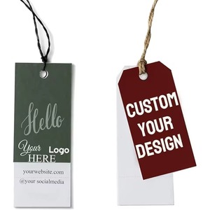 Luxury Garment Tag Custom Private <b>Label</b> and Brand <b>Name</b> Printed Hang Tag for Clothing Direct Factory Sale - Product Image 1