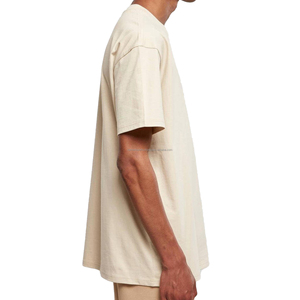 Camiseta en blanco Boxy Fit, camiseta personalizada de felpa francesa, Camiseta de algodón orgánico, Camiseta extragrande de peso pesado 300 GSM de Pakistán - Product Image 6