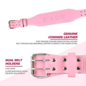 Cintura per Sollevamento Pesi in Vera Pelle Taglia L con Supporto Lombare Imbottito da 4 Pollici per Deadlift, Crossfit e Sollevamento Pesi - Product Image 2