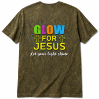 T-shirt Homme Col Rond Manches Courtes en Polyester/Coton, Qualité Supérieure, Effet Délavé Acide, Motif Jésus, Style Hip Hop Urbain, Coupe Classique, Logo Personnalisé