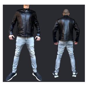 Mens Winter <b>Leather</b> High Street <b>Jacket</b> Durable Outerwear Waterproof Windproof Breathable Front Designed Comfortable Daily Use - Product Image 4