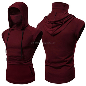 Débardeur Ninja sans manches pour homme avec logo personnalisé, style Hip Hop, avec masque intégré, pour la gym, vente en gros - Product Image 4