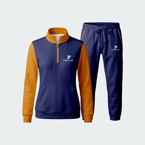 Conjunto Deportivo Ligero para Mujer de Secado Rápido y Transpirable con Cierre de Cremallera de un Cuarto, Pantalones de Alta Calidad con Cordón Ajustable y Bolsillos Laterales, Venta al Por Mayor - Product Image 6