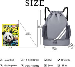 Sac de sport vintage en toile, sac de voyage durable avec compartiments - Product Image 2