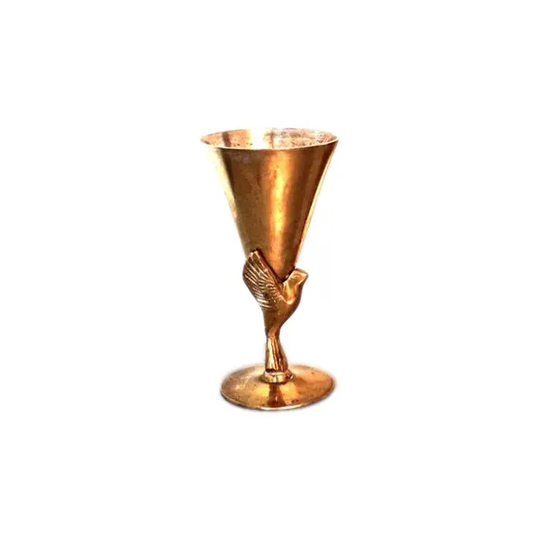 Tabletop Metal Brass Wine Goblet Decorative European Antique Metal Brass Wine Goblet