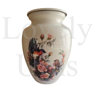Urna Funeraria Floral con Diseño de Pájaro, Recipiente para Cenizas, Recuerdo Inspirado en la Naturaleza, Elegante, Duradero, de Primera Calidad - Product Image 2