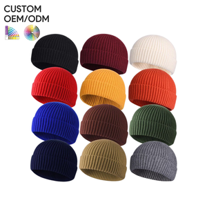 Mens <b>beanie</b> cap cotton soft stretch knit style custom logo OEM ODM support for wholesale apparel brands - Product Image 4
