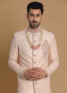 Traje de novio clásico de lujo para hombre, estilo indio pakistaní, Sherwani para bodas. - Product Image 2