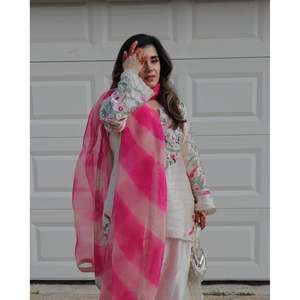 Conjunto Dupatta hermoso y parte inferior superior de ropa de fiesta para mujer de diseñador - Product Image 2