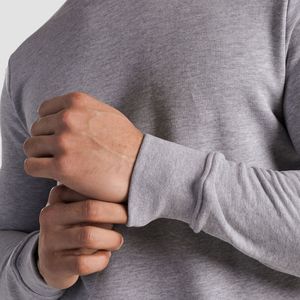 Camisetas de lujo de manga larga 100% algodón personalizadas, colores sólidos, camiseta de algodón de alta calidad, fabricante OEM ODM - Product Image 4