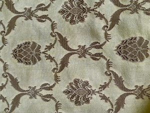 Tela brocada floral color marfil, textil damasco tejido con tacto de lino para kurta. - Product Image 3