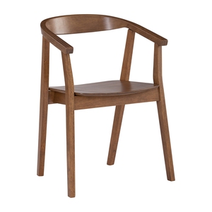 Minimalist Bentwood <b>Dining</b> <b>Chair</b> Contemporary Walnut Wood <b>Chair</b> with Tapered Legs for High-End Cafe and Kitchen <b>Dining</b> Use - Product Image 1