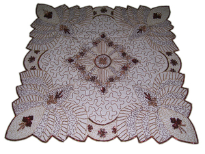 Nappe décorative élégante en tissu filet vintage à rayures, personnalisable, légère et écologique pour tables à manger et tables à thé - Product Image 2
