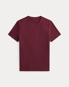 เสื้อยืดแขนสั้นคอกลมผ้าฝ้ายสีมารูนสำหรับผู้ชาย – เนื้อผ้านุ่ม ทนทาน สวมใส่สบาย เหมาะสำหรับแฟชั่นในชีวิตประจำวัน - Product Image 1