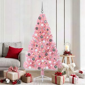 Sapin de Noël artificiel pré-éclairé en PVC rose de 70,9 pouces avec 300 LED - Product Image 1
