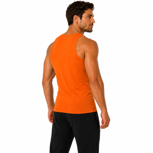 Camiseta sin mangas de algodón acanalado para hombre, cuello redondo, para entrenamiento atlético, culturismo, gimnasio, ropa deportiva suave, venta al por mayor - Product Image 4