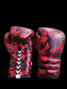 <b>Red</b> Camouflage Leather Boxing Gloves Laced-up for Adults Battle Gloves Custom <b>Lace</b> Up Boxing Gloves Designed For Boxing Gloves - Product Image 5