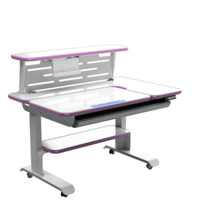 Mesa de Estudio Infantil Cuadrada Moderna de Plástico Ajustable GON con Soporte para Tablet y Cajón de Almacenamiento para el Hogar y la Escuela - Product Image 2
