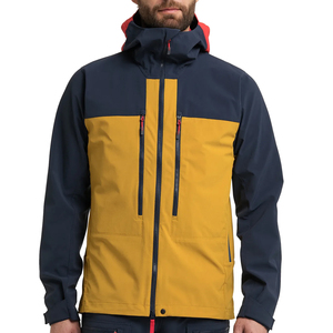 <b>Men's</b> Waterproof Color Blocked Softshell <b>Jacket</b> with Hood-Breathable Windproof Tactical Hiking Gear Featuring Custom Team Logo - Product Image 1