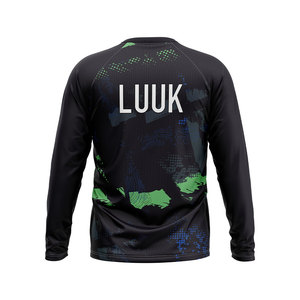 T-shirt d'entraînement athlétique pour homme, coupe classique, 100 % polyester, respirant, antibactérien, manches longues, séchage rapide, vêtements de sport - Product Image 2