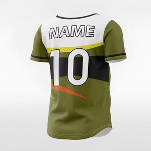 Custom Sublimated Baseball Jersey Men's Short Sleeve Polyester Moisture Wicking Regular Fit All Seasons Team Name 00 - Product Image 3