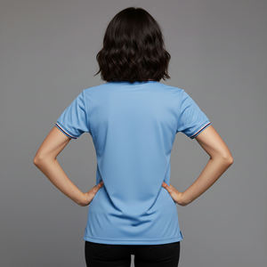 Camisa de mujer 100% algodón ecológica de alta calidad, transpirable, de secado rápido, antiarrugas, tipo polo de verano. - Product Image 4