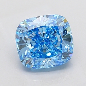 3.07ct <b>Cushion</b> Cut Lab Grown Diamond Fancy Vivid Blue VS1 IGI Certified CVD Loose Diamond Wholesale for Jewelry Making - Product Image 1