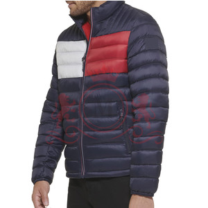 Mens <b>Lightweight</b> <b>Puffer</b> <b>Jacket</b> Stand Collar Full Zip Warm Hot Selling Nylon / Polyester Made Winter <b>Jacket</b> - Product Image 3