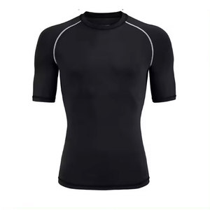 Camiseta deportiva de nailon con logotipo personalizado de spandex para hombre, ropa de gimnasio, camisetas de protección contra erupciones cutáneas para hombre, ropa de artes marciales, traje de baño. - Product Image 2