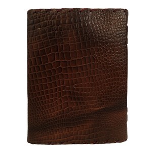 Vintage Crocodile Pattern Leather Journal <b>with</b> Brass <b>Lock</b> Handmade Embossed Leather Bound Notebook Sketchbook & Travel <b>Diary</b> - Product Image 4